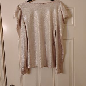INC International Concepts Shimmering Silver Blouse